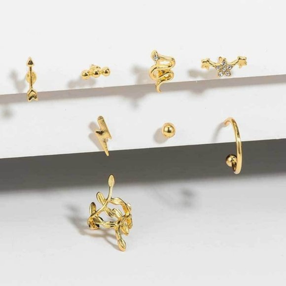 📢 4/$15 Gold Stackable Earring Set - Picture 4 of 4